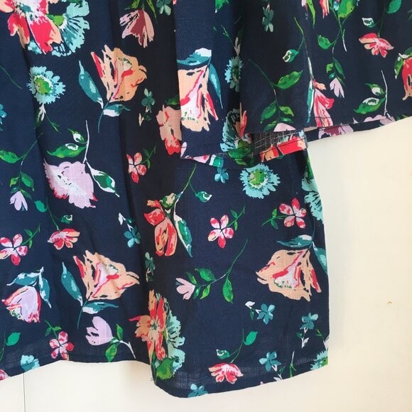 Floral Cotton Bell Sleeve Fairy Garden Top - Picture 5 of 8